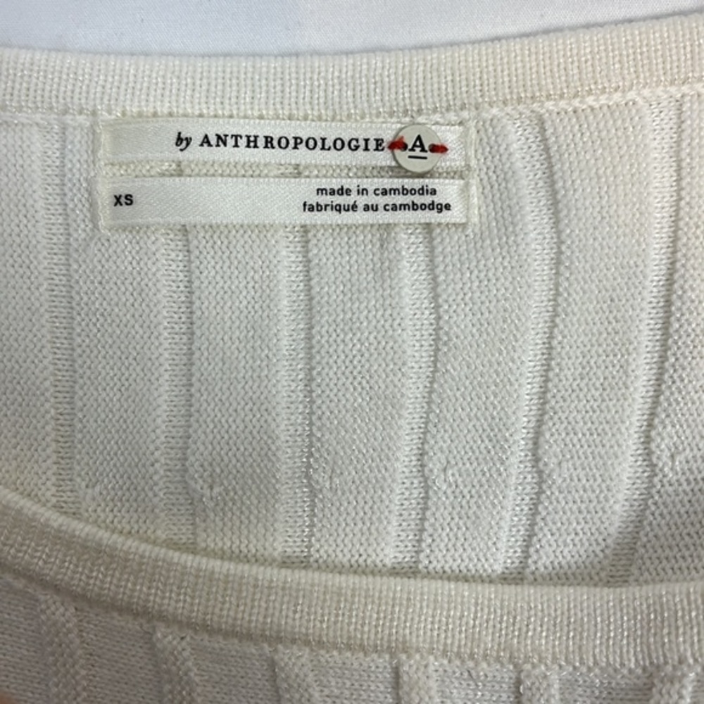 Anthropologie Ivory Karla Boat Neck Alpaca Blend Pullover Sweater Size XS - Picture 9 of 10